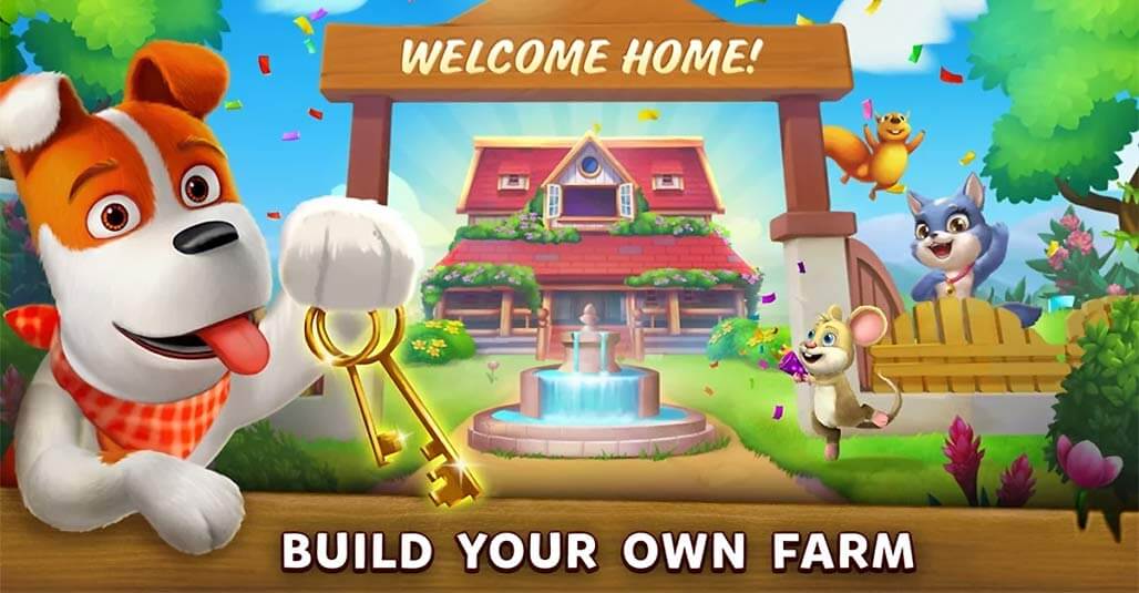 Screenshot van Grand Solitaire Harvest build your own farm