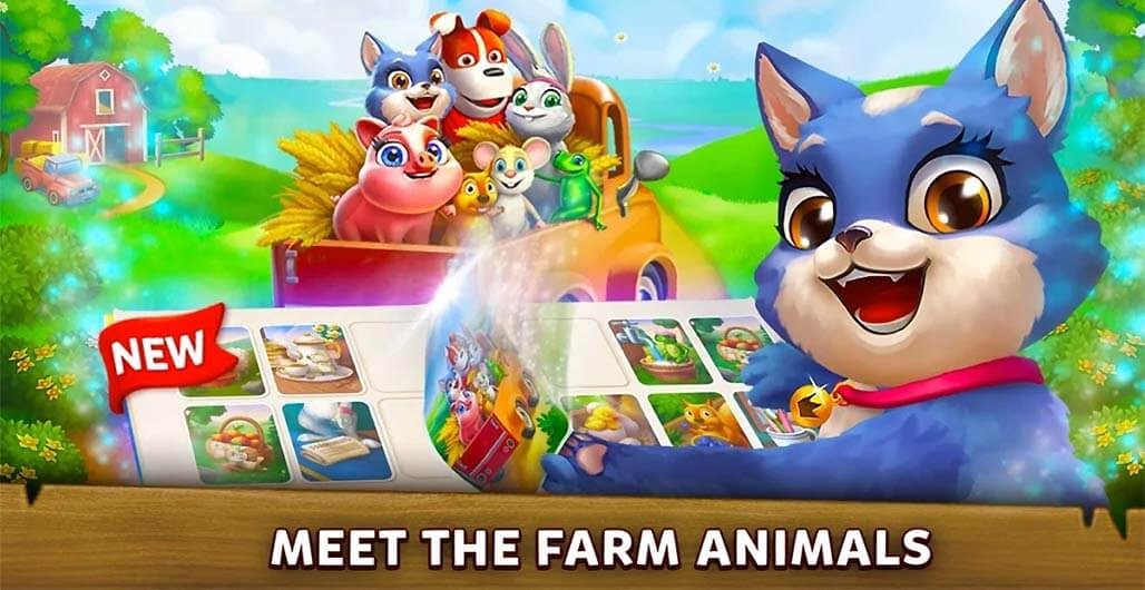 Screenshot van Solitaire Grand Harvest Farm Animals