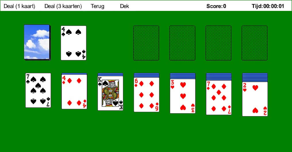 Windows Microsoft Solitaire ontwikkeld door Wes Cherry